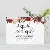 Rustieke Bourgondische bruiloft repetitie Diner Ui Kaart (Staand voorkant)