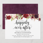 Rustieke Bourgondische bruiloft repetitie Diner Ui Kaart (Voorkant / Achterkant)