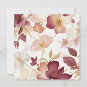 Rustieke Bourgondische kalligrafie Save The Date (Achterkant)