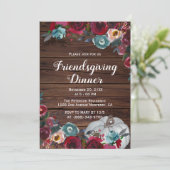 Rustieke Bourgondische marine Vriendschapsgeschenk Kaart (Staand voorkant)