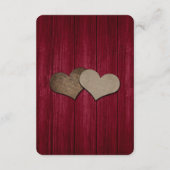 Rustieke Bourgondische Mason Jar Wood Accommodatie Informatiekaartje (Achterkant)