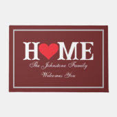 Rustieke Bourgondische naam Cool Love Ons huis Out Deurmat (Voorkant)