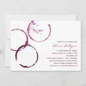 Rustieke Bourgondische wijnring bruiloft repetitie Kaart (Voorkant)