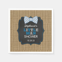 Rustieke Bow Stropdas Little Man Oh Boy baby showe