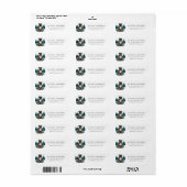 Rustieke Boxer Hond Dennenbomen Retouradres Label (Full Sheet)