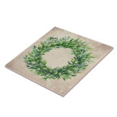 Rustieke Boxwood Neutrale Waterverven Tegeltje (Zijkant)