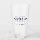  rustieke breedtegraad lengtegraad Stadscoördinate Glas (Voorkant)