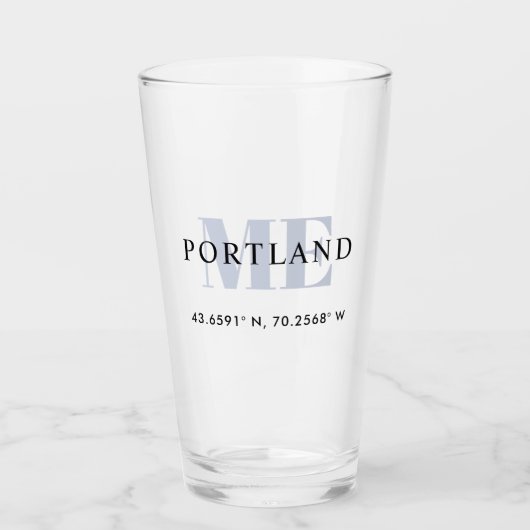 rustieke breedtegraad lengtegraad Stadscoördinate Glas (Voorkant)