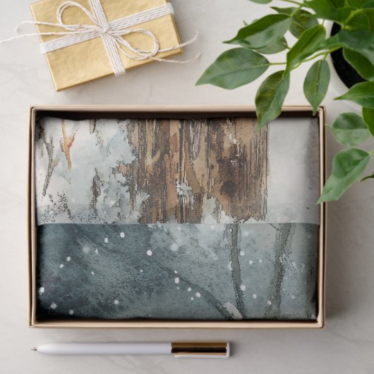 Rustieke brievenbus met Chickadee Birds Decoupage Tissuepapier (Geschenk)