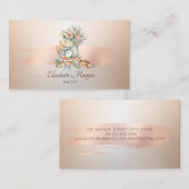 Rustieke Broden Bloem Roos Gold Brush Stroke Baker Visitekaartje (Voorkant / Achterkant)