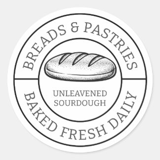 Rustieke Broden en Gebak Sourdough Brood Design Ronde Sticker