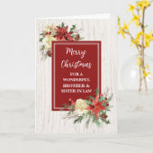 Rustieke broer en zuster in de wet Vrolijk Kerstfe Kaart (Gele Bloem)