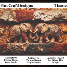 Rustieke Bronze & Gouden Olifanten EK1L Decoupage