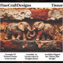 Rustieke Bronze & Gouden Olifanten EK1R Decoupage