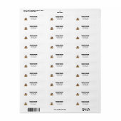 Rustieke brouwerij feest retouradreslabels etiket (Full Sheet)