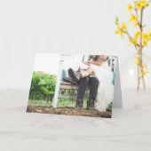 Rustieke bruid & bruidegom eenvoudige levensstijl kaart (Gele Bloem)