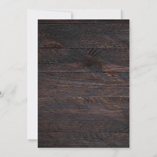 Rustieke Bruids Douche Uitnodiging, Boot, Blauwe B Kaart (Achterkant)