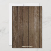 Rustieke Bruids Douche Uitnodiging, Kant, Bloemen Kaart (Achterkant)