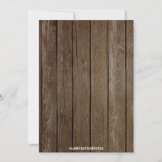 Rustieke Bruids Douche Uitnodiging, Kant, Bloemen Kaart (Achterkant)