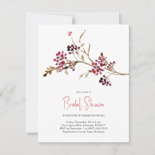 Rustieke bruids douche uitnodigingen (Voorkant)