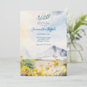 Rustieke Bruids Douche Uitnodigingen Berg Thema (Staand voorkant)