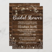 Rustieke Bruids Douche Uitnodigingen - Country Bri (Voorkant / Achterkant)