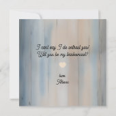 Rustieke bruidsmeisje-uitnodigingskaart met Baby's Kaart (Achterkant)