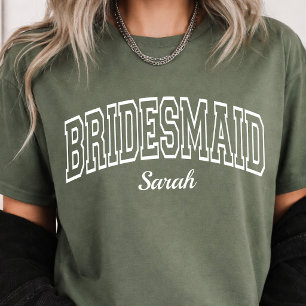Rustieke bruidsmeisjes jurken Op maat bruidsentour T-shirt
