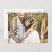 Rustieke bruiloft Bedankt Post Kaart (Voorkant / Achterkant)