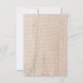 Rustieke bruiloft Beige White Wood Burlap Kaart (Achterkant)