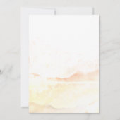 Rustieke Bruiloft Berg Sunset Beige Bruiloft Kaart (Achterkant)