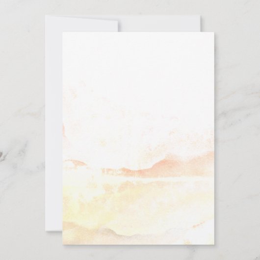 Rustieke Bruiloft Berg Sunset Beige Bruiloft Kaart (Achterkant)