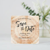 Rustieke bruiloft Bewaar de datum met QR code webs Kaart (Staand voorkant)