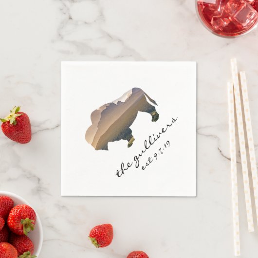 Rustieke bruiloft bizon servetten (Insitu)