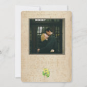 Rustieke Bruiloft Bloemen Kaart Invitation (Achterkant)