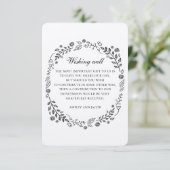 Rustieke bruiloft. Bloemenkraft wenst het goed. La Informatiekaartje (Staand voorkant)