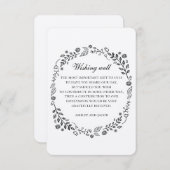 Rustieke bruiloft. Bloemenkraft wenst het goed. La Informatiekaartje (Voorkant / Achterkant)