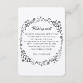 Rustieke bruiloft. Bloemenkraft wenst het goed. La Informatiekaartje (Voorkant)