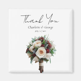 Rustieke bruiloft boeket bloem bruiloft gunsten magneet