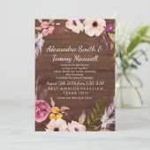 Rustieke bruiloft Boho Uitnodiging (Staand voorkant)