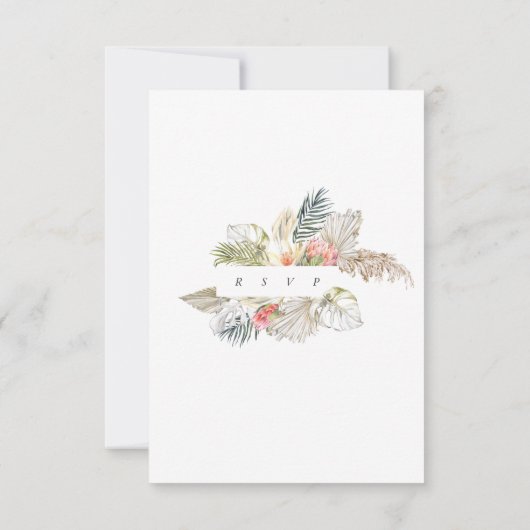 Rustieke bruiloft boog RSVP antwoord (Achterkant)