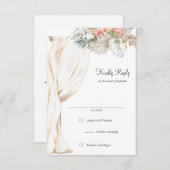 Rustieke bruiloft boog RSVP antwoord (Voorkant / Achterkant)