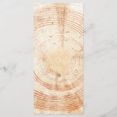 Rustieke Bruiloft Boom Hout Graan Custom Menu (Achterkant)