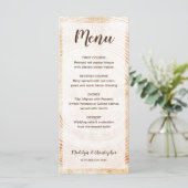 Rustieke Bruiloft Boom Hout Graan Custom Menu (Staand voorkant)