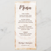 Rustieke Bruiloft Boom Hout Graan Custom Menu (Voorkant)