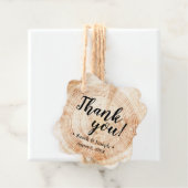 Rustieke bruiloft boom schors dank U Bedankjes Labels (In situ)