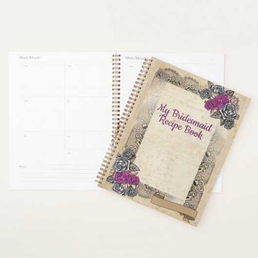 Rustieke bruiloft bruidsmeisje bruiloft cadeau ide planner (Display)