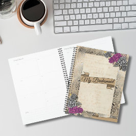 Rustieke bruiloft bruidsmeisje cadeau idee planner