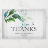 Rustieke bruiloft brunch en Bubbly mousserende wij Sparkling Wijnetiket (Enkel label)