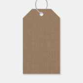 Rustieke bruiloft burlap string lampjes kant dank cadeaulabel (Achterkant)